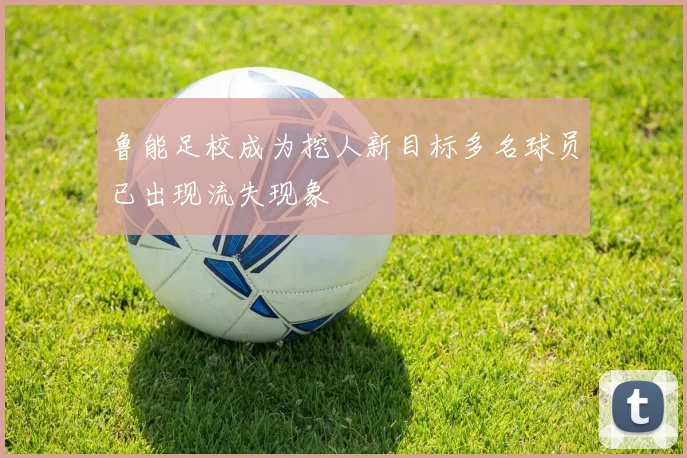 鲁能足校成为挖人新目标多名球员已出现流失现象